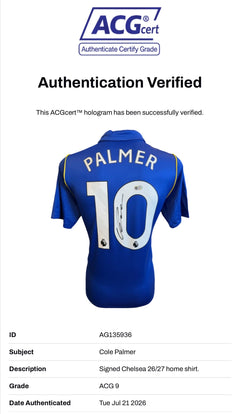 COLE PALMER SIGNED CHELSEA FC 2026/27 HOME SHIRT (ACG CERT AG135936)-2