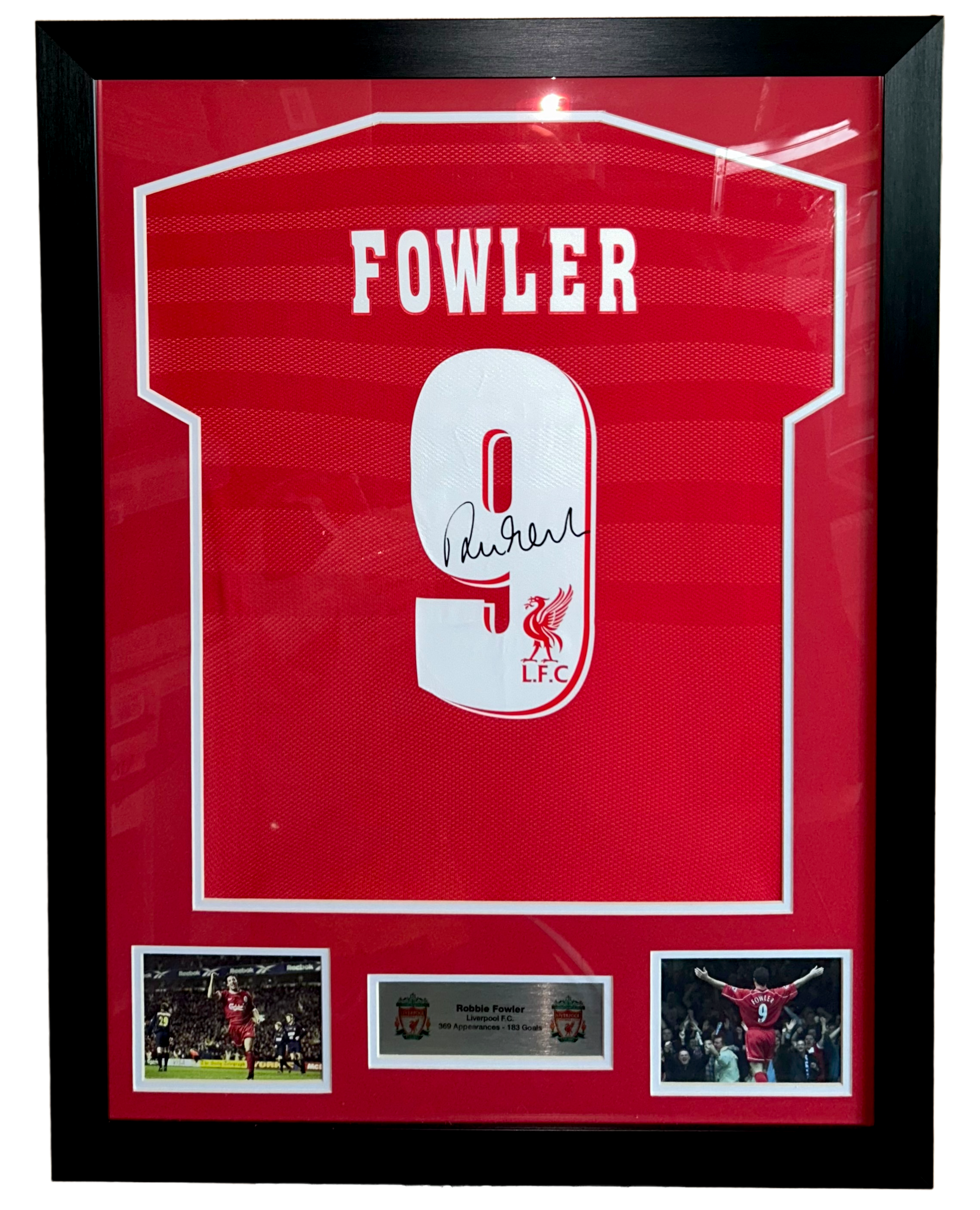 ROBBIE FOWLER SIGNED FRAMED 1996/97 LIVERPOOL FC HOME SHIRT (AFTAL COA)-1