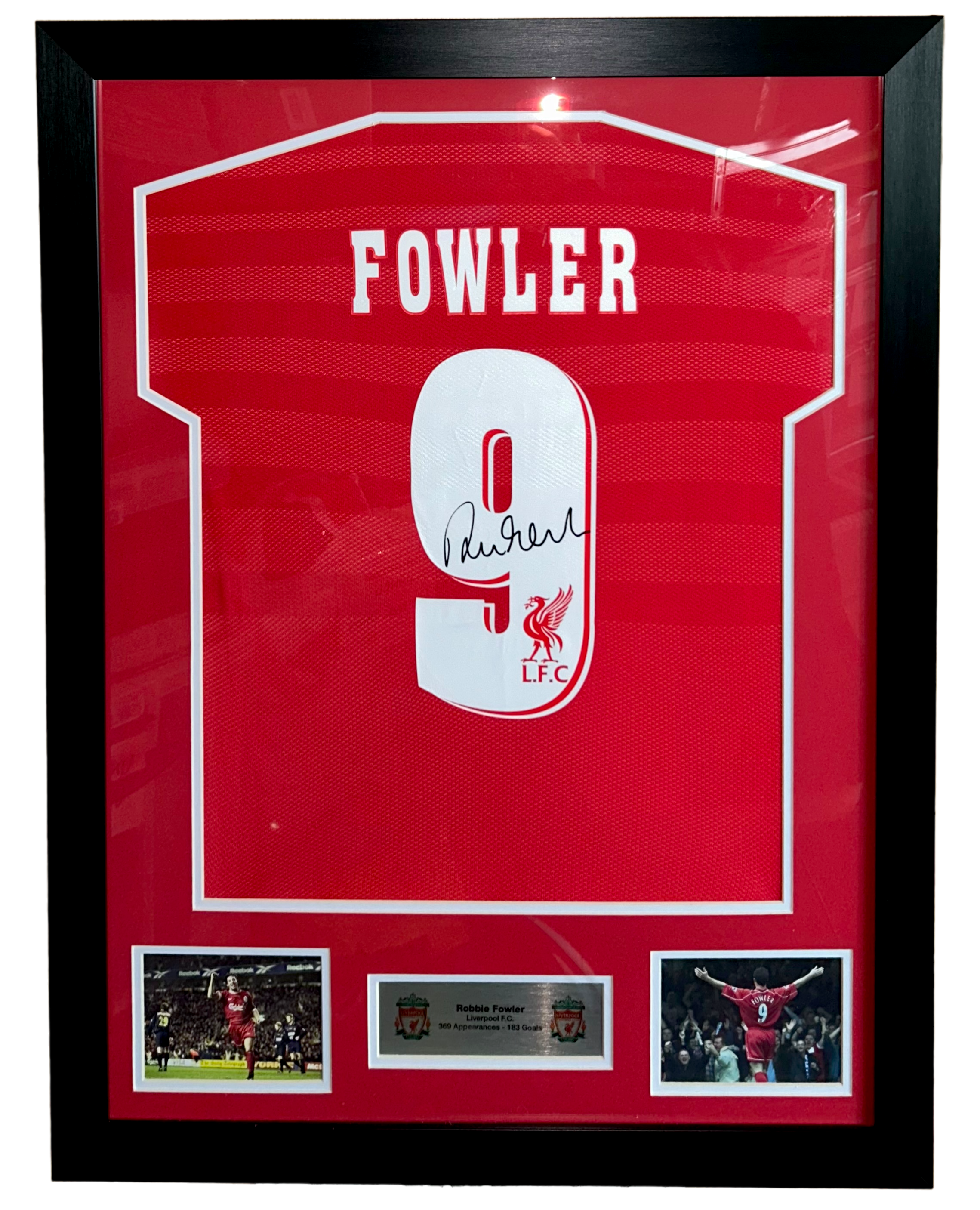ROBBIE FOWLER SIGNED FRAMED 1996/97 LIVERPOOL FC HOME SHIRT (AFTAL COA)