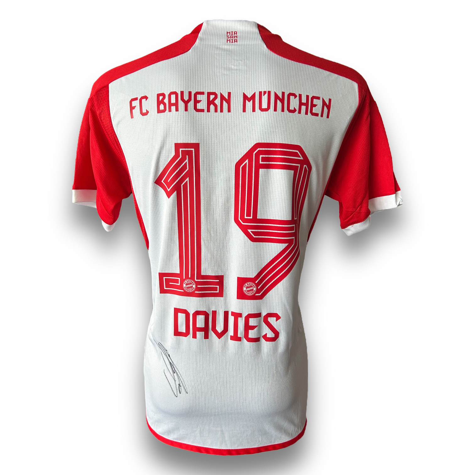 ALPHONSO DAVIES SIGNED FC BAYERN MUNCHEN 2023 24 HOME SHIRT AFTAL COA