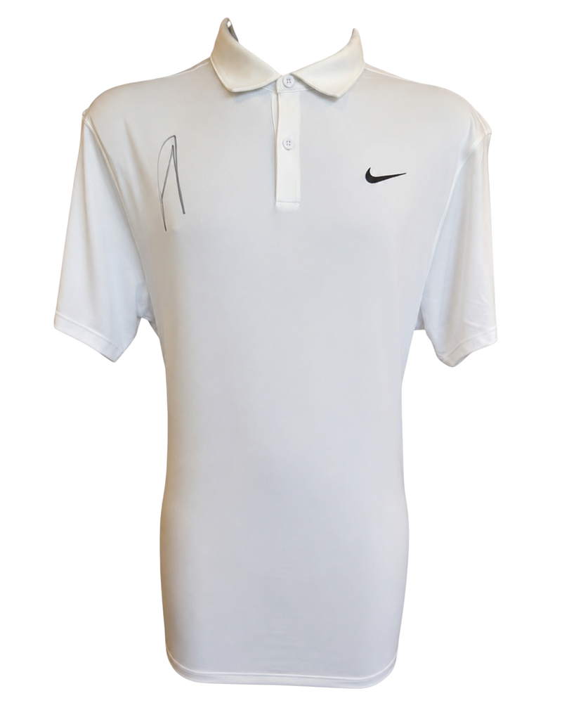 JANNIK SINNER SIGNED WHITE NIKE TENNIS POLO SHIRT (ACG CERT AG19133)-1