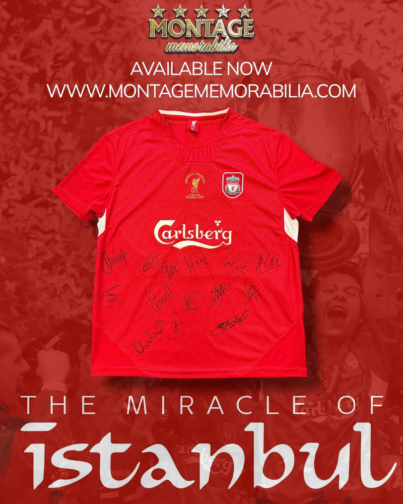 LIVERPOOL FC SIGNED ISTANBUL 2005 SQUAD SHIRT GERRARD ALONSO CARRAGHER (AFTAL COA)-2