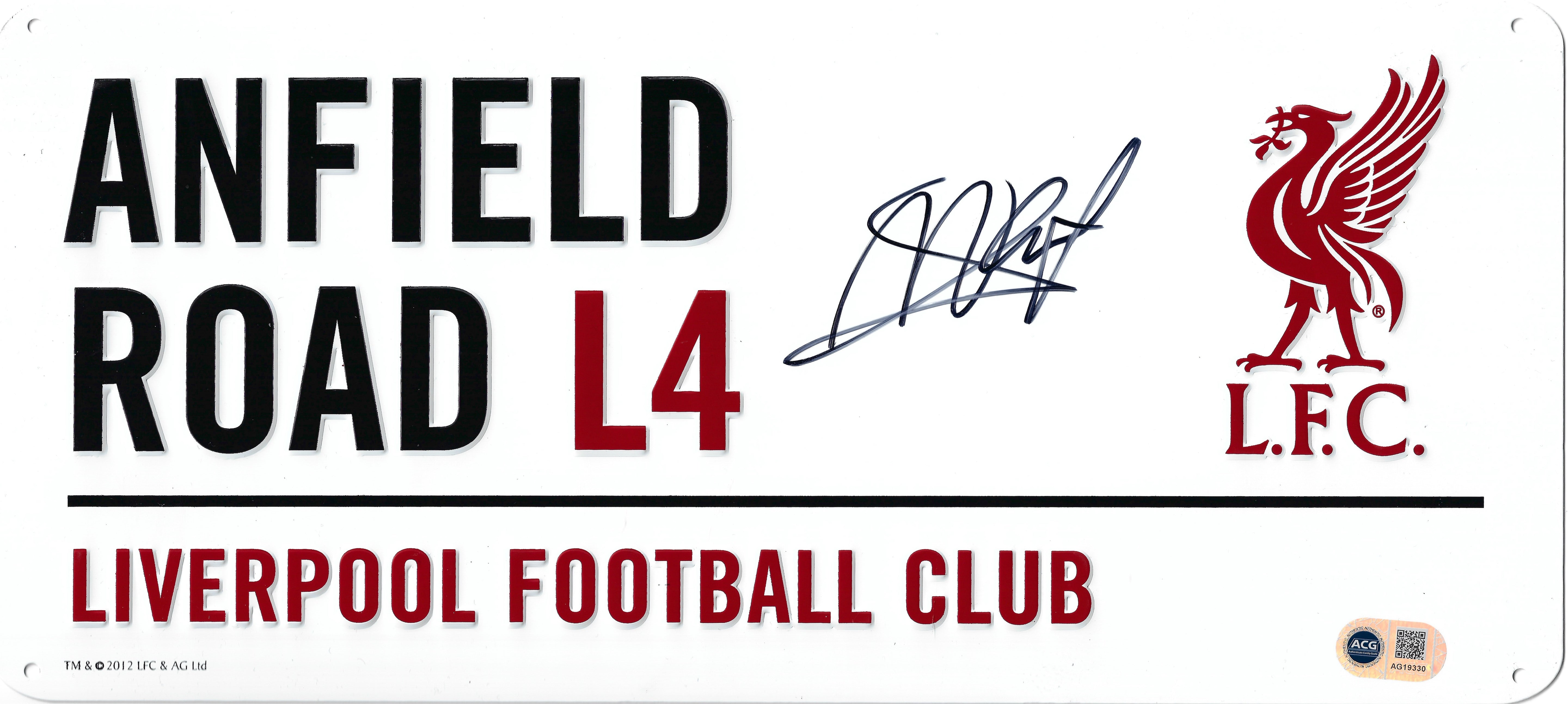 ARNE SLOT SIGNED LIVERPOOL FC ANFIELD ROAD STREET SIGN (ACG CERT AG19330)