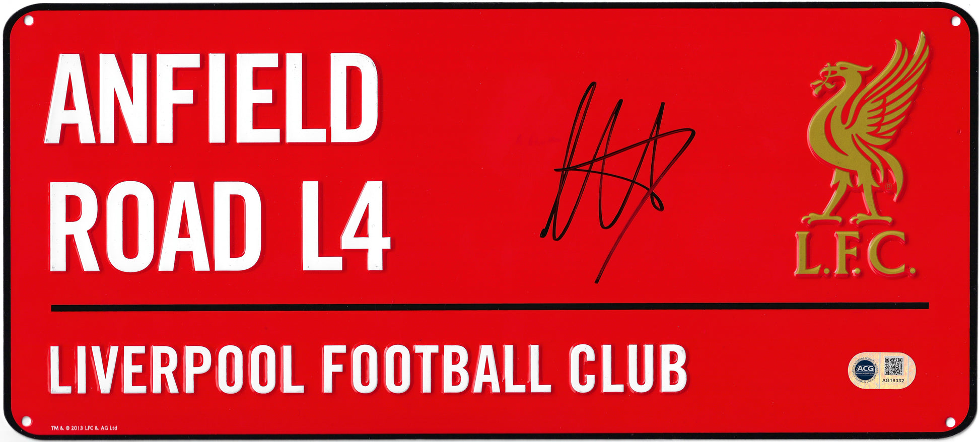 TRENT ALEXANDER-ARNOLD SIGNED LIVERPOOL FC ANFIELD ROAD STREET SIGN (ACG CERT AG19332)-1