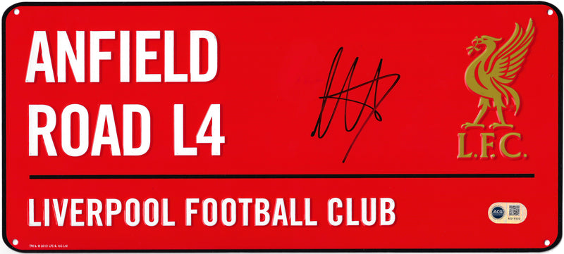 TRENT ALEXANDER-ARNOLD SIGNED LIVERPOOL FC ANFIELD ROAD STREET SIGN (ACG CERT AG19332)-1