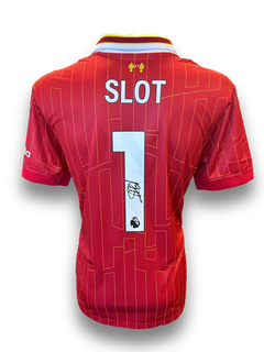 ARNE SLOT SIGNED LIVERPOOL FC 24/25 HOME SHIRT SLOT 1 (AFTAL COA)-1