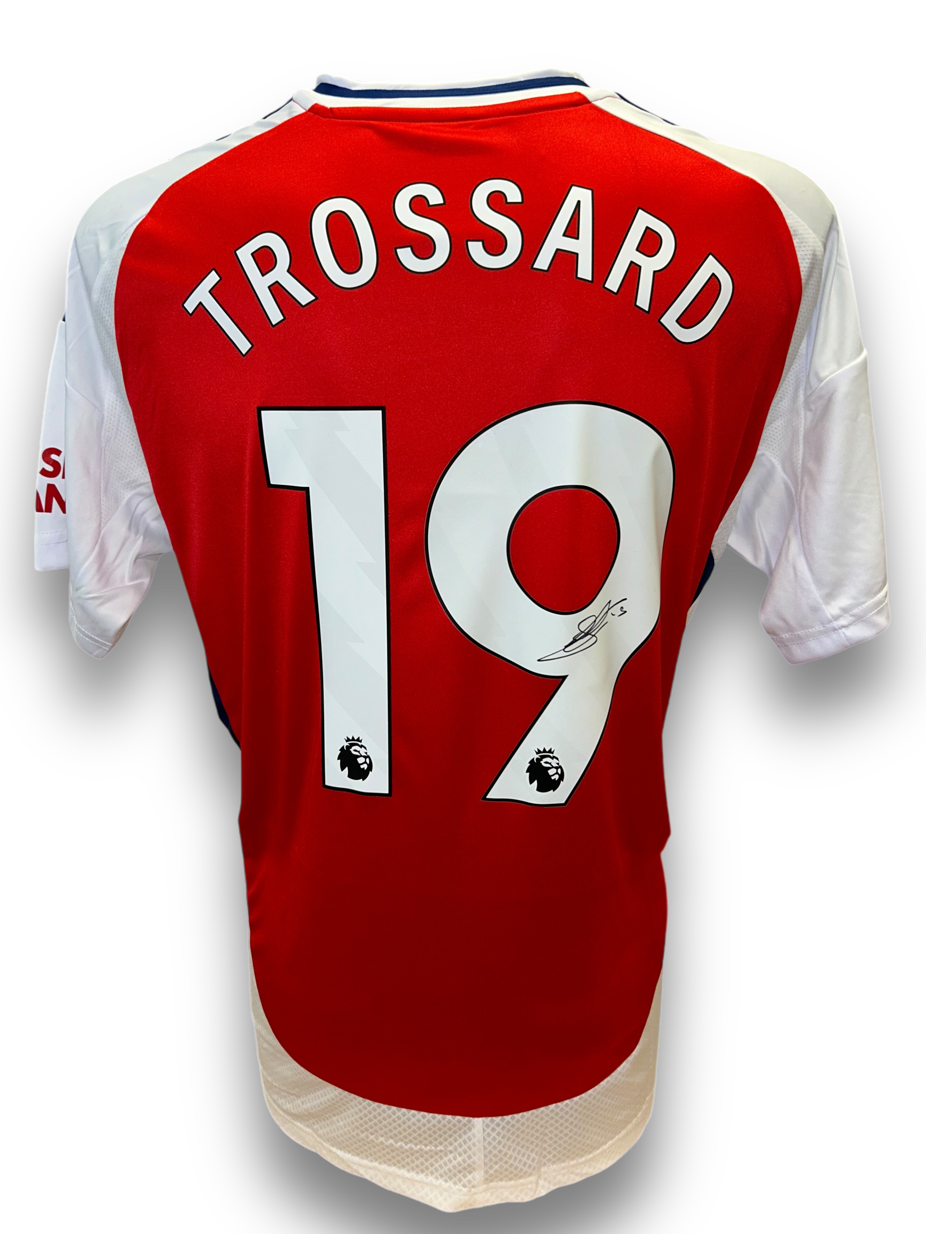 LEANDRO TROSSARD SIGNED ARSENAL FC 2024/25 HOME SHIRT TROSSARD 19 (AFTAL COA)