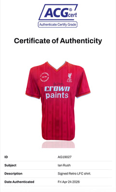 IAN RUSH SIGNED LIVERPOOL FC 1985/86 HOME SHIRT (ACG CERT AG19027)-2