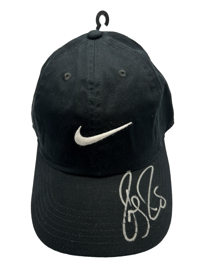 ROGER FEDERER SIGNED BLACK NIKE TENNIS CAP WIMBLEDON (AFTAL COA) 2-2