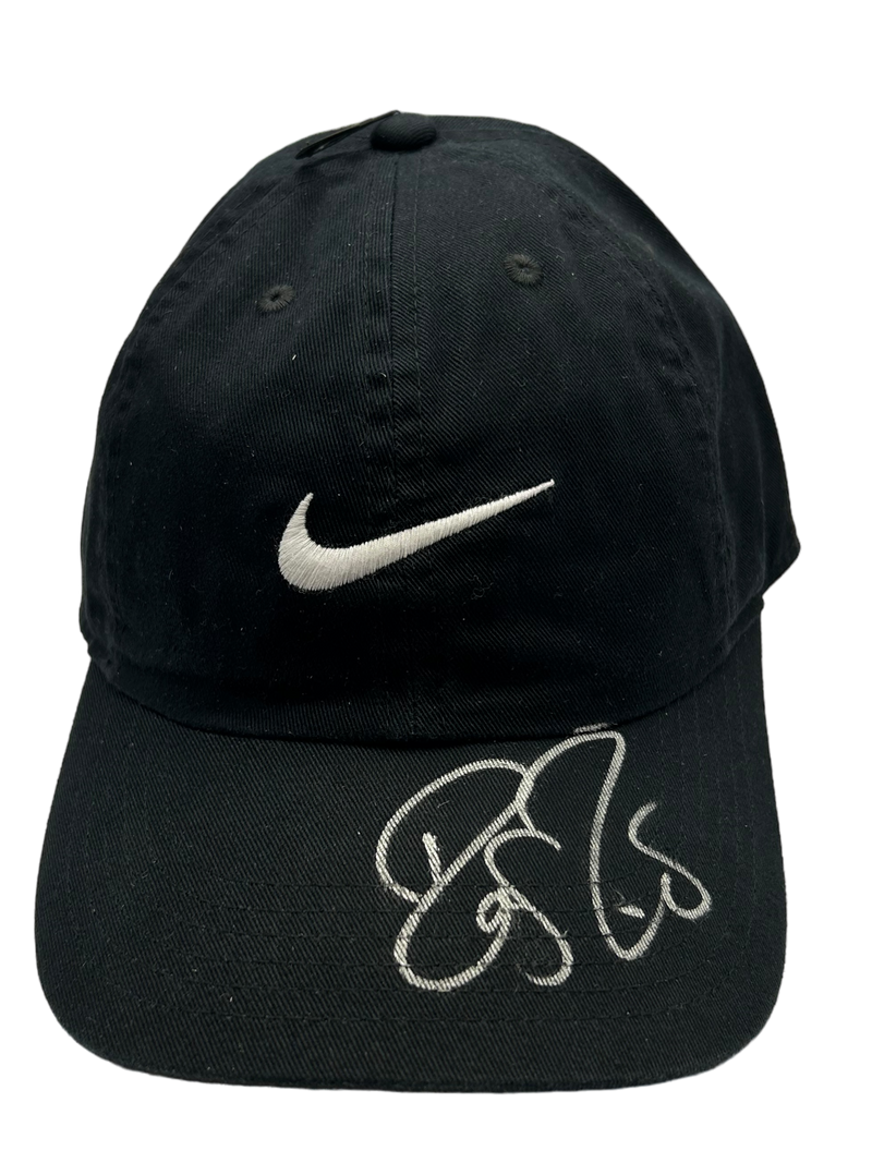 ROGER FEDERER SIGNED BLACK NIKE TENNIS CAP WIMBLEDON (AFTAL COA)-1