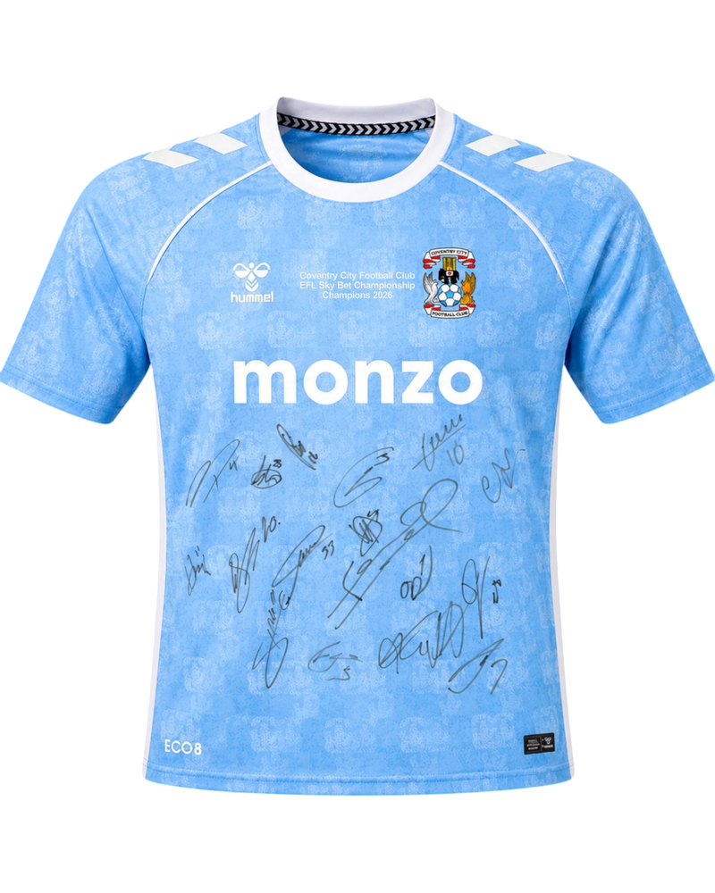 COVENTRY CITY FC 2025/26 CHAMPIONS SQUAD SIGNED HOME SHIRT (ACG CERT AG19065)-1