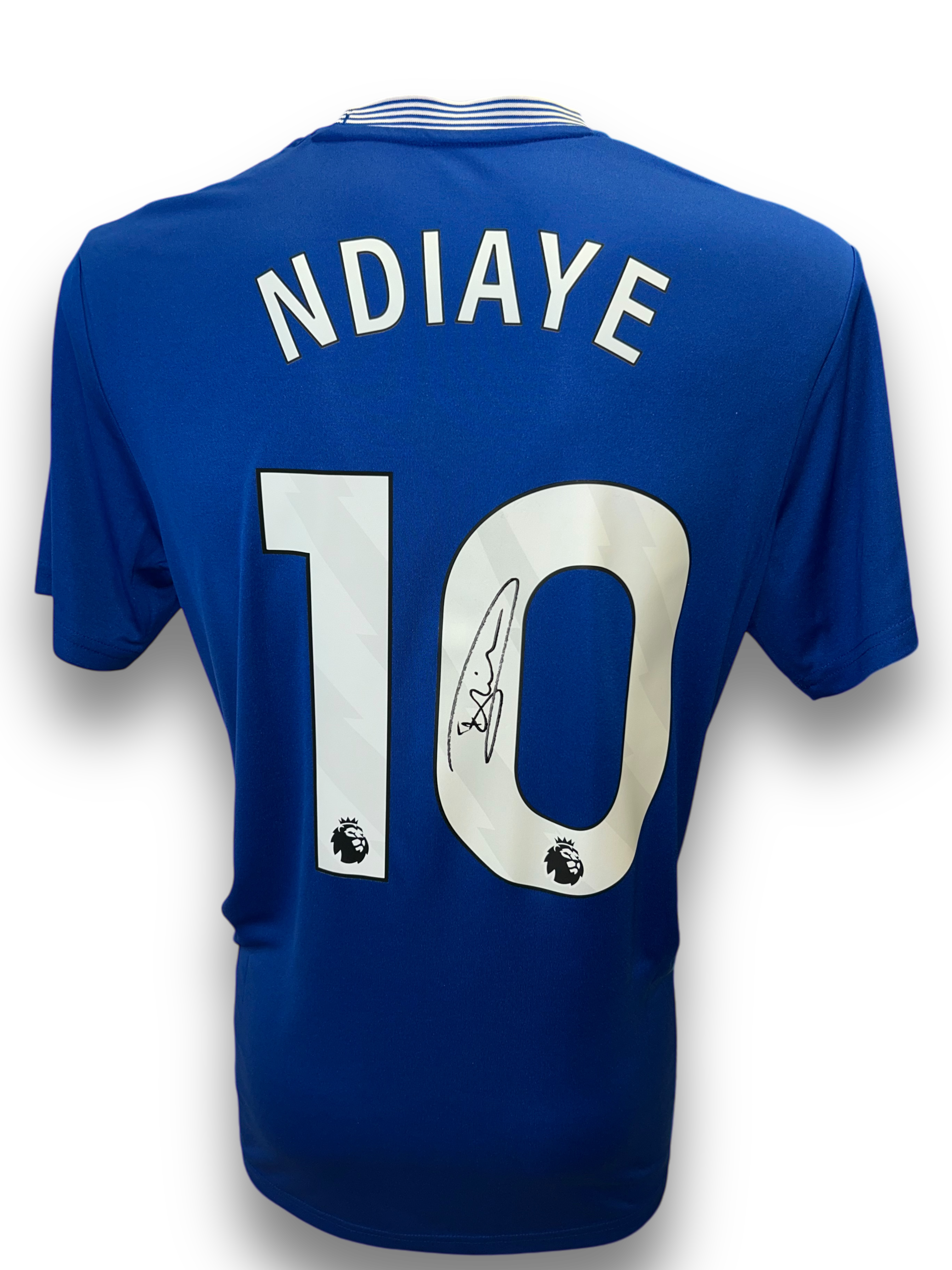 ILIMAN NDIAYE SIGNED EVERTON FC 2024/25 HOME SHIRT NDIAYE 10 (AFTAL COA)