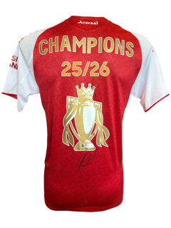 MARTIN ODEGAARD SIGNED ARSENAL CHAMPIONS 25/26 HOME SHIRT (ACG CERT AG19097)-1