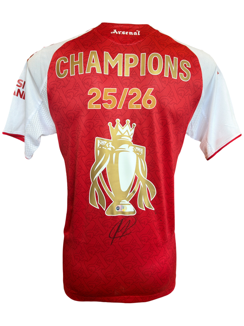 MARTIN ODEGAARD SIGNED ARSENAL CHAMPIONS 25/26 HOME SHIRT (ACG CERT AG19097)-1