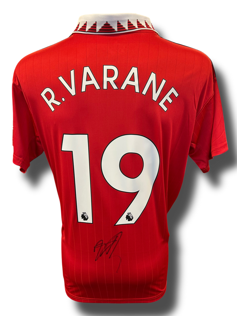 RAPHAEL VARANE SIGNED 2022/23 MANCHESTER UTD HOME SHIRT (AFTAL COA)-1