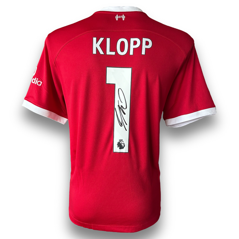JURGEN KLOPP SIGNED 23/24 LIVERPOOL FC HOME SHIRT (AFTAL COA)-1