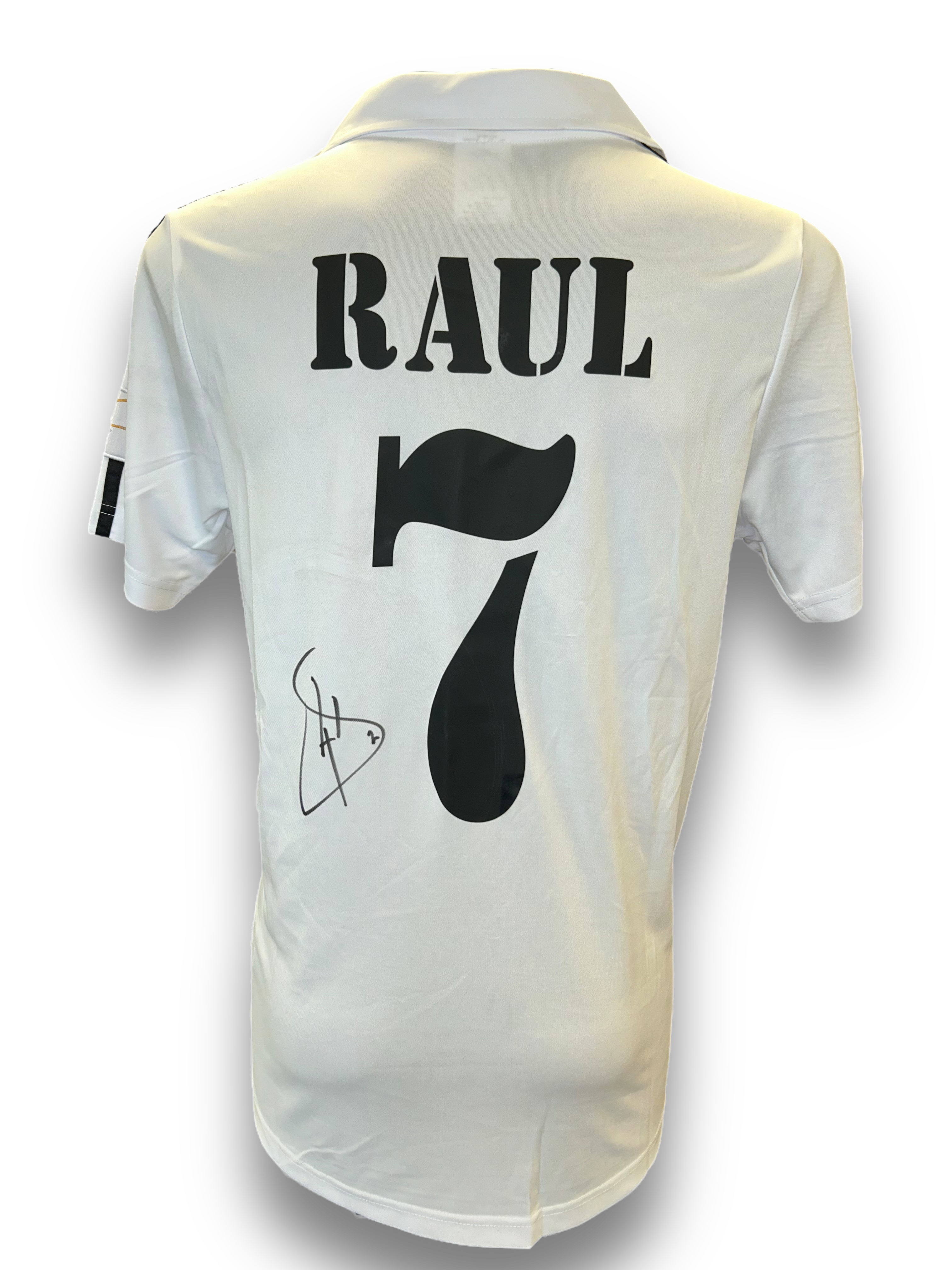 RAUL GONZALEZ SIGNED 2001/02 REAL MADRID SHIRT SPAIN LEGEND (AFTAL COA)