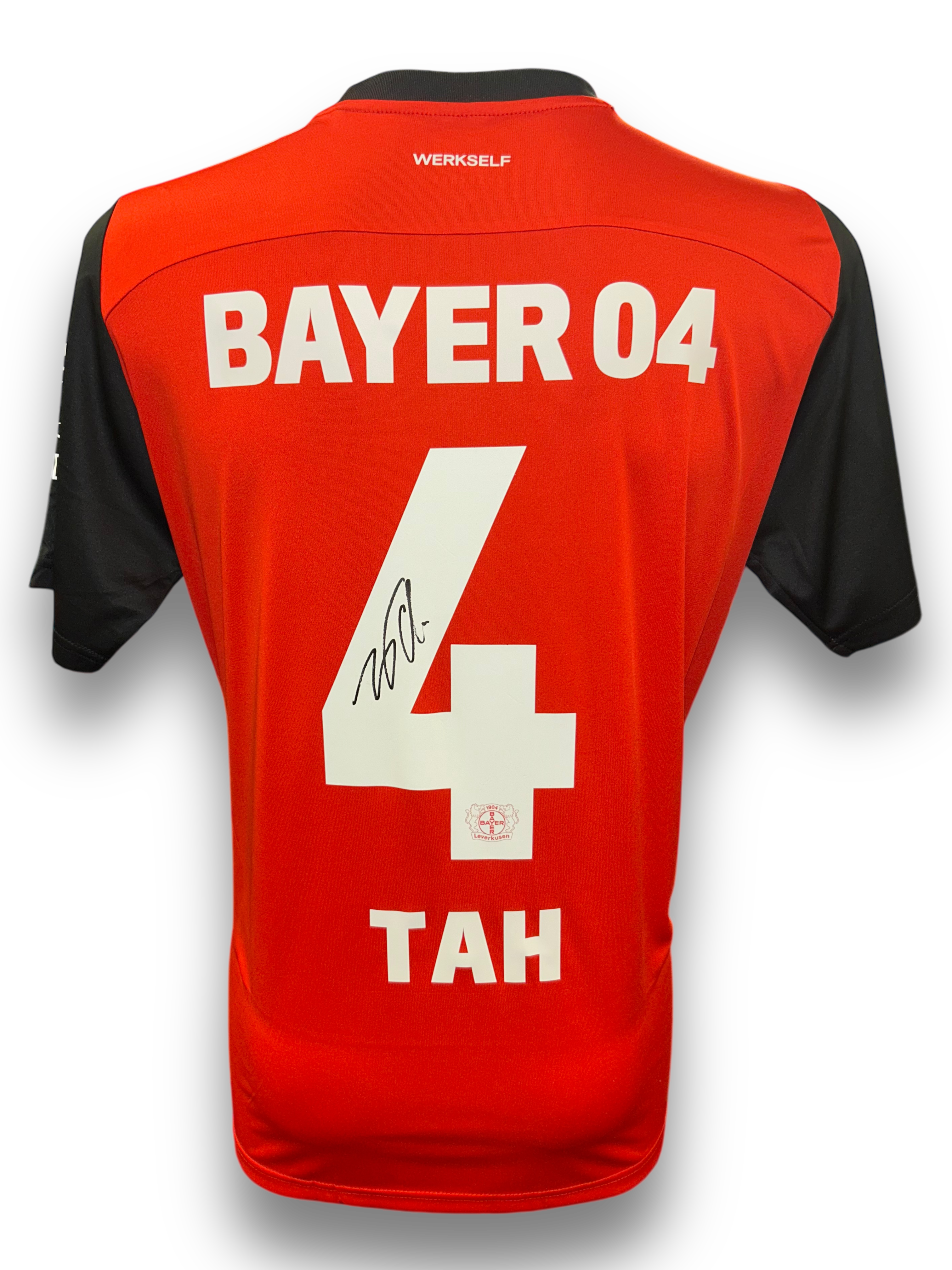 JONATHAN TAH SIGNED 2024/25 BAYER 04 LEVERKUSEN HOME SHIRT (AFTAL COA)