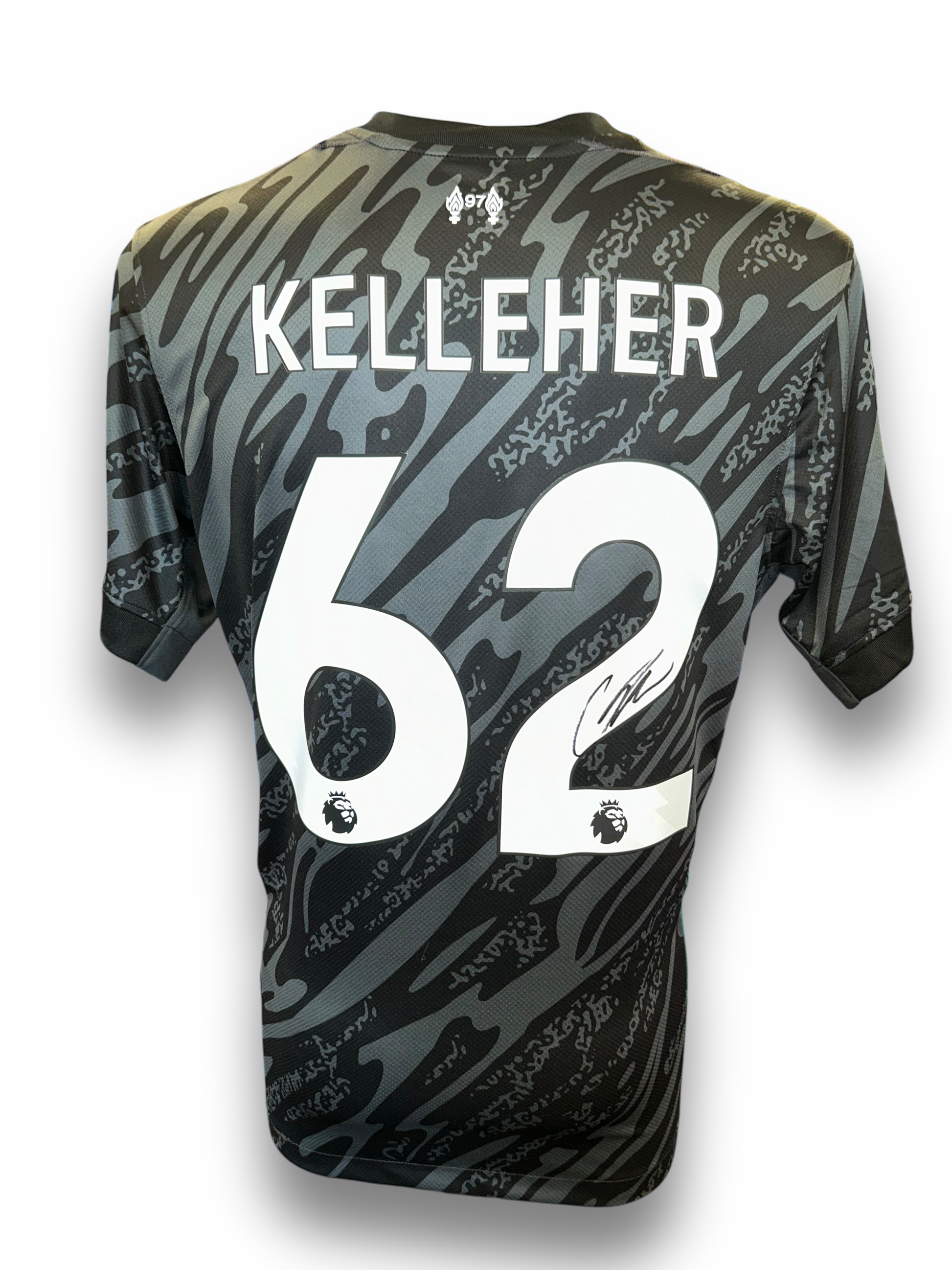 CAOIMHIN KELLEHER SIGNED 2024/25 LIVERPOOL FC GOALKEEPER SHIRT (AFTAL COA)-1