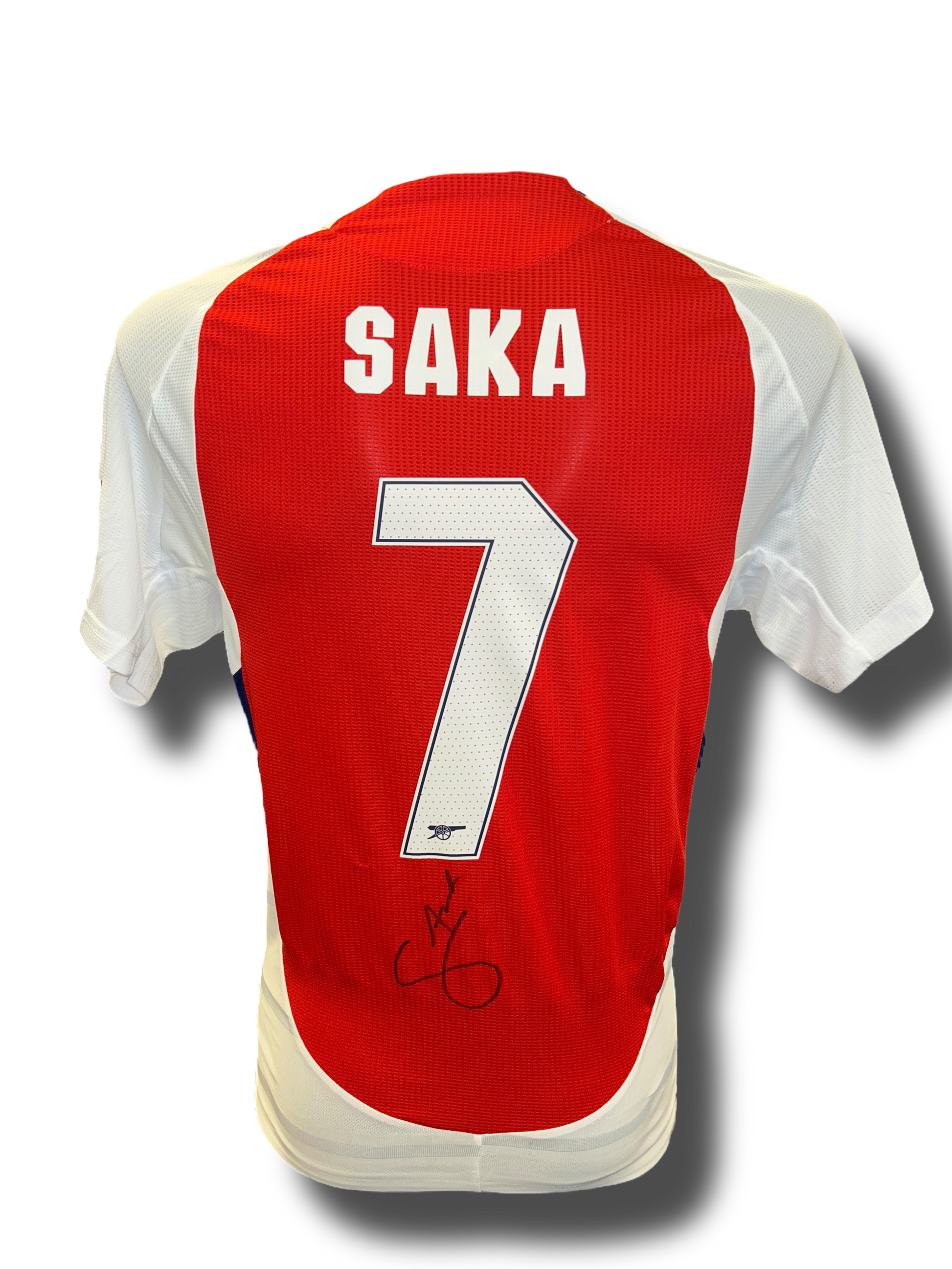 BUKAYO SAKA SIGNED ARSENAL FC 2024/25 HOME PLAYER VERSION SHIRT (AFTAL COA)-1