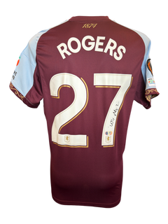 MORGAN ROGERS SIGNED 25/26 ASTON VILLA HOME UEL SHIRT (ACG CERT AG19083)-1