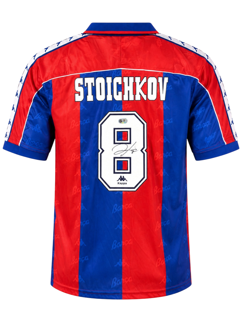 HRISTO STOICHKOV SIGNED FC BARCELONA 94/95 HOME SHIRT (ACG CERT AG135547)-1