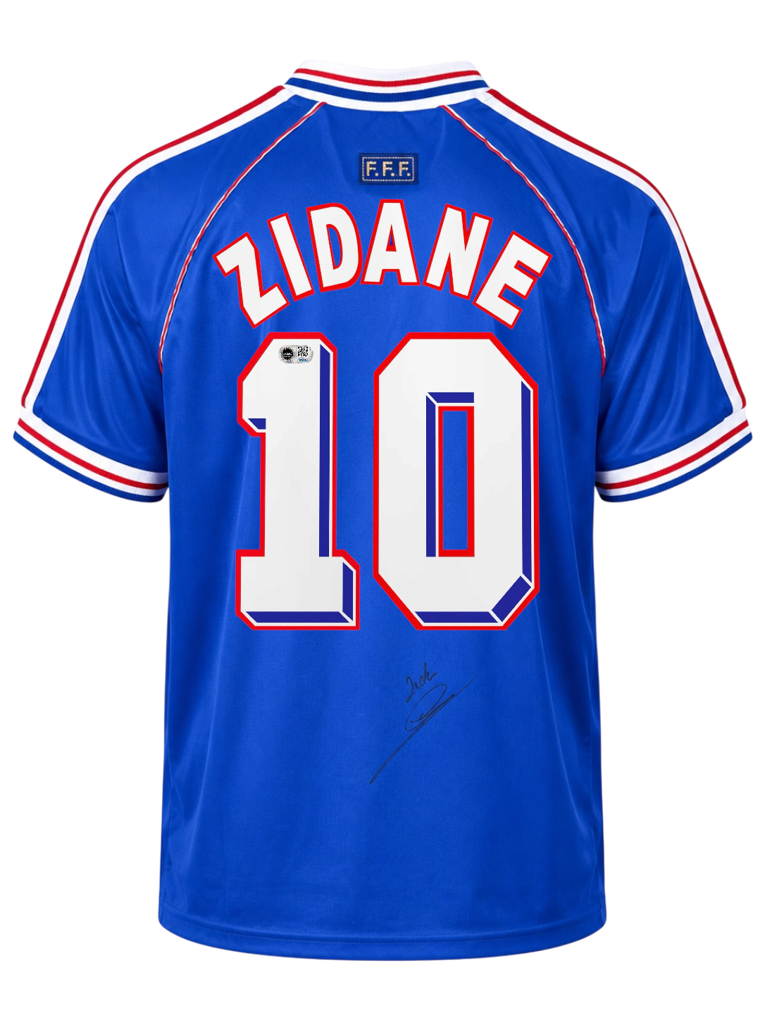 ZINEDINE ZIDANE SIGNED FRANCE 1998/00 HOME SHIRT (ACG CERT AG135552)-1
