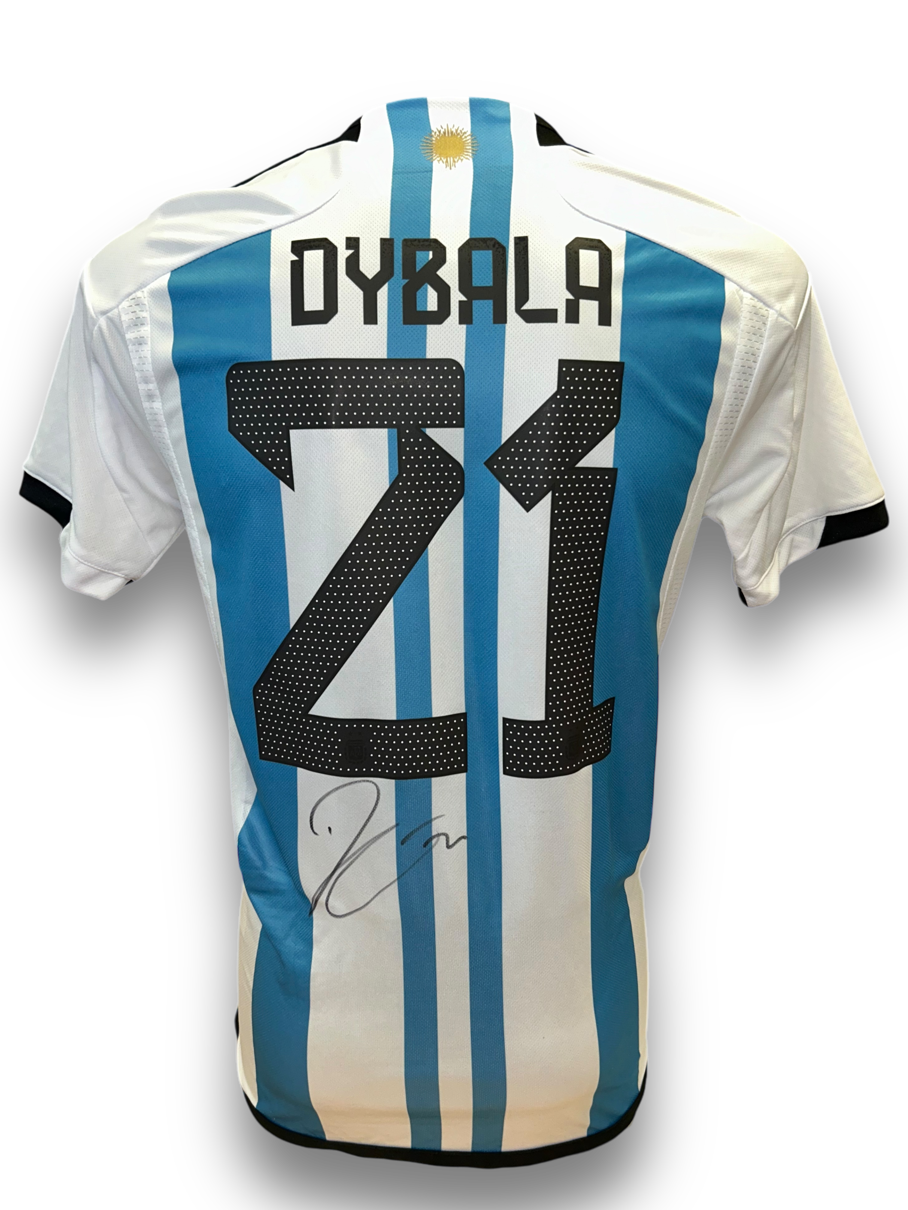 PAULO DYBALA SIGNED 2022 ARGENTINA WORLD CUP WINNERS HOME SHIRT (AFTAL COA) 2