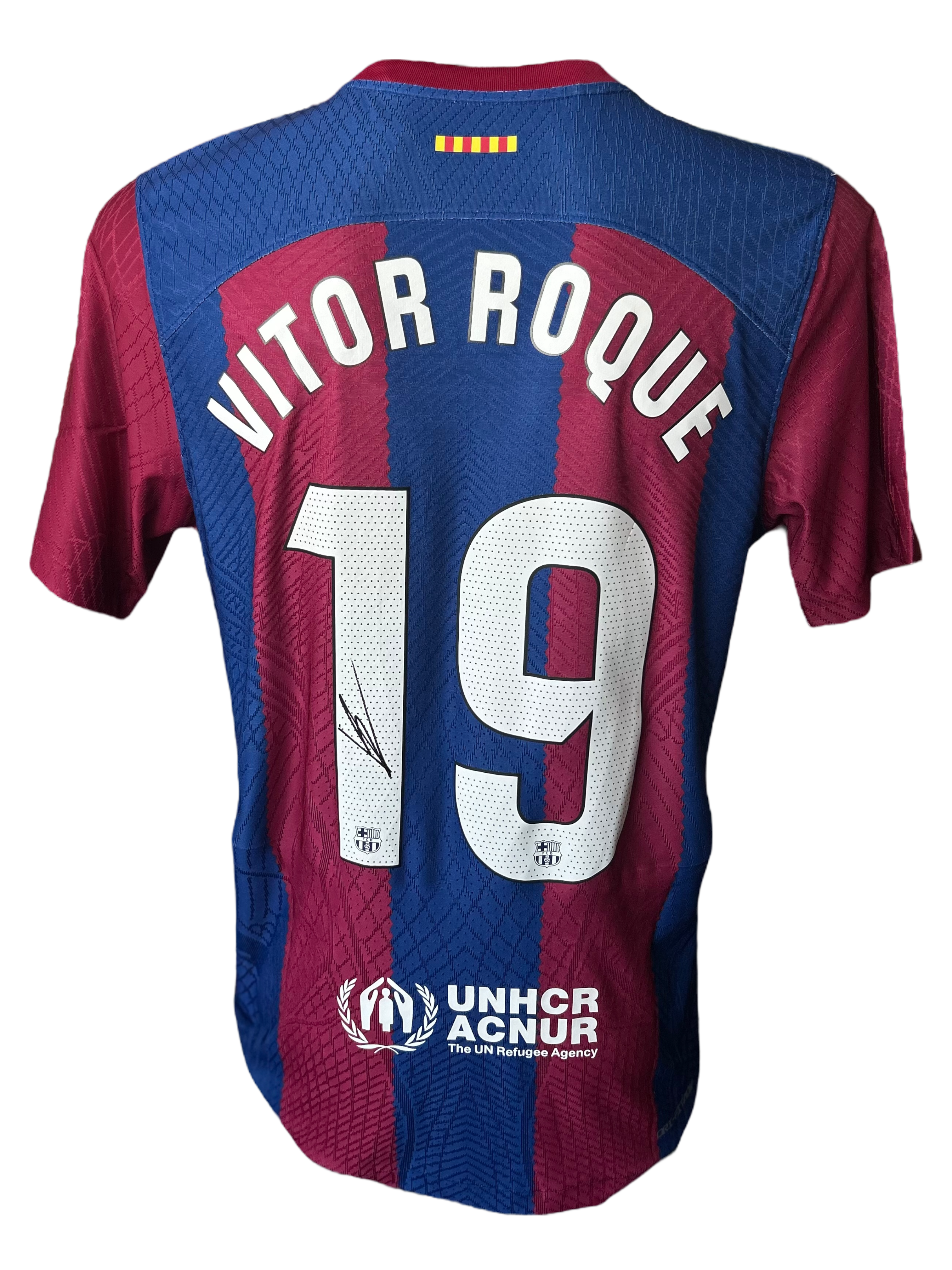 VITOR ROQUE SIGNED FC BARCELONA 2023/24 HOME SHIRT (AFTAL COA)