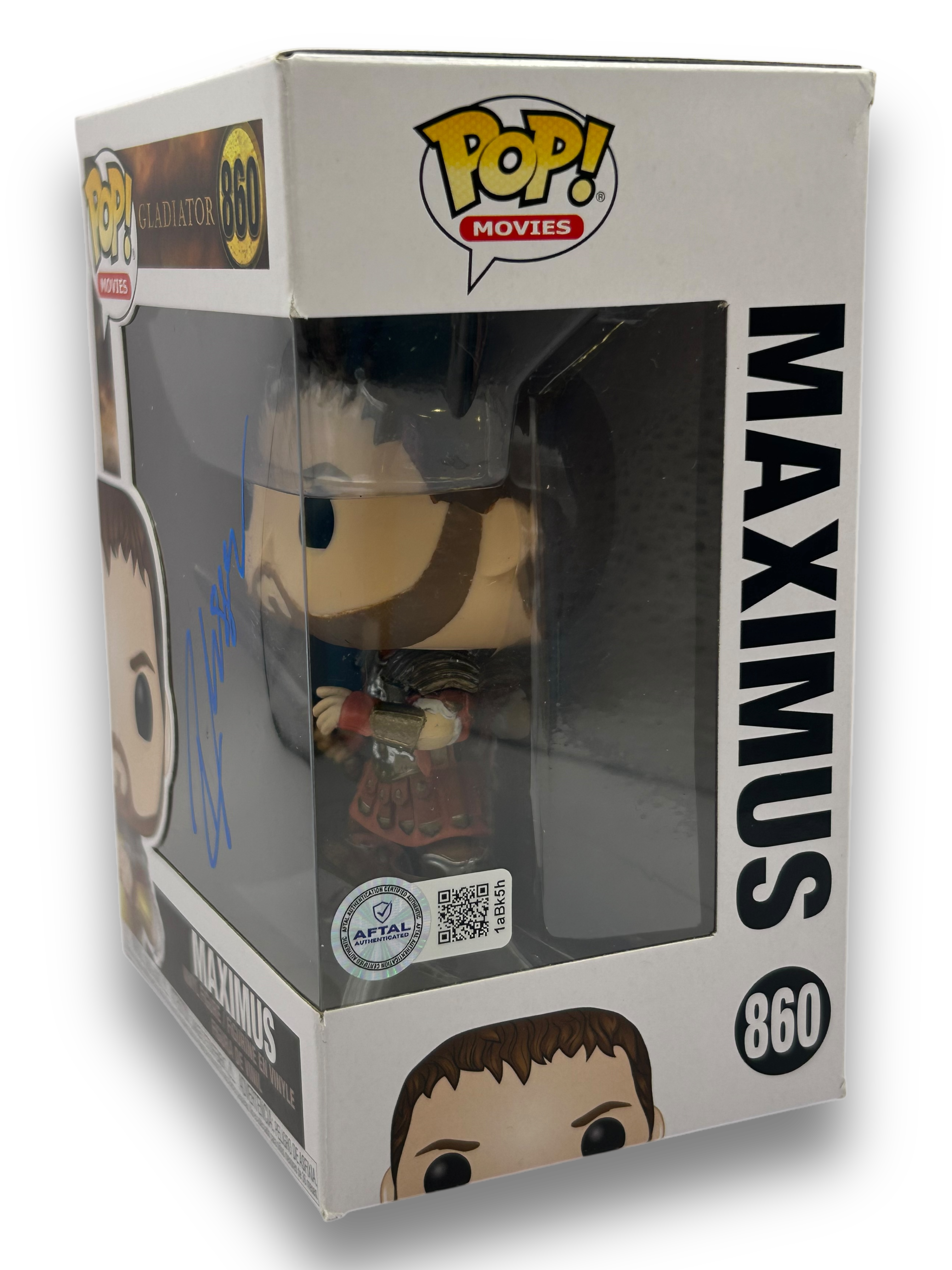 RUSSELL CROWE SIGNED MAXIMUS GLADIATOR #860 FUNKO POP! (AFTAL AUTHENTICATED) 2