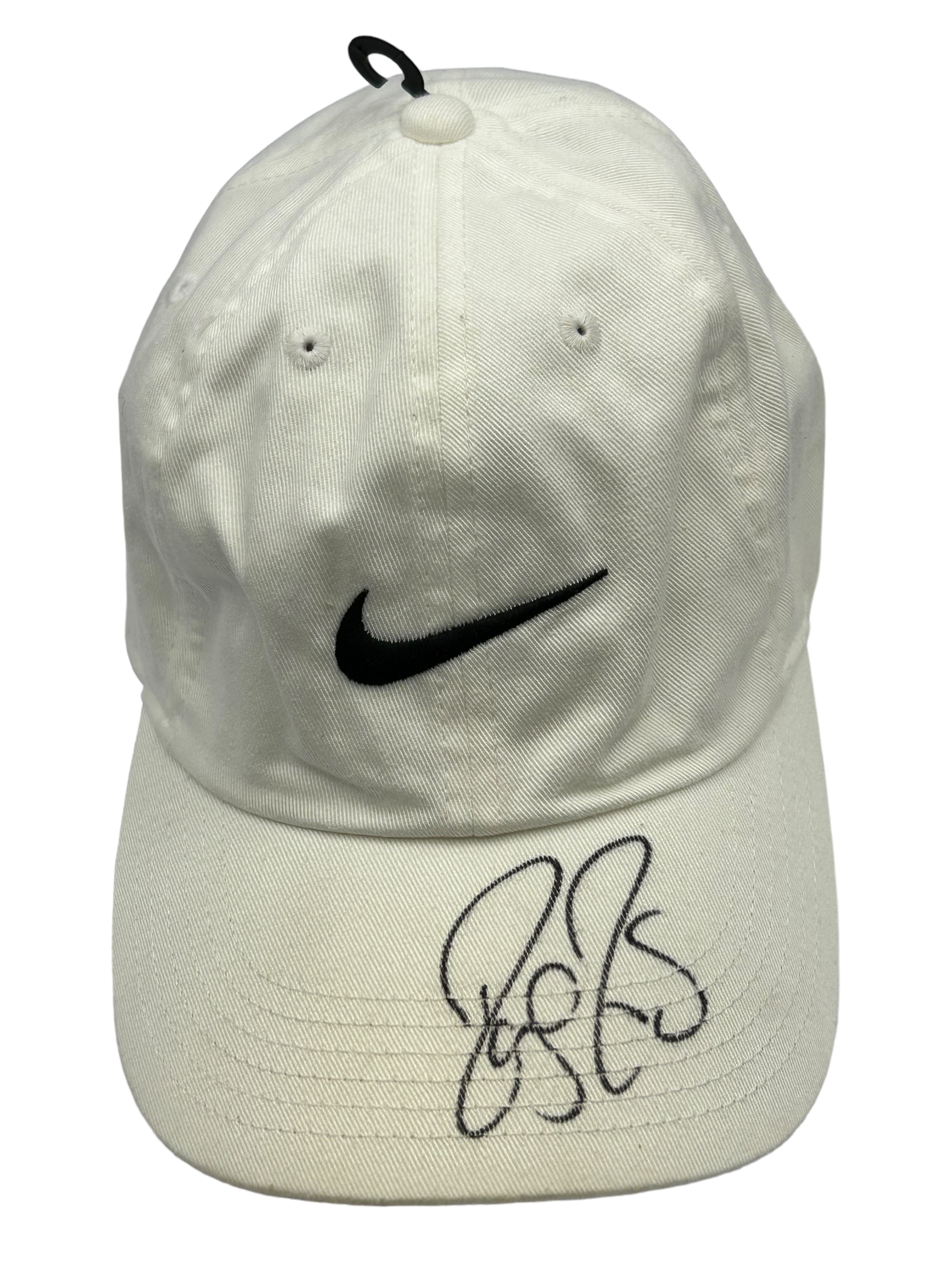 ROGER FEDERER SIGNED WHITE NIKE TENNIS CAP WIMBLEDON (AFTAL COA)-2