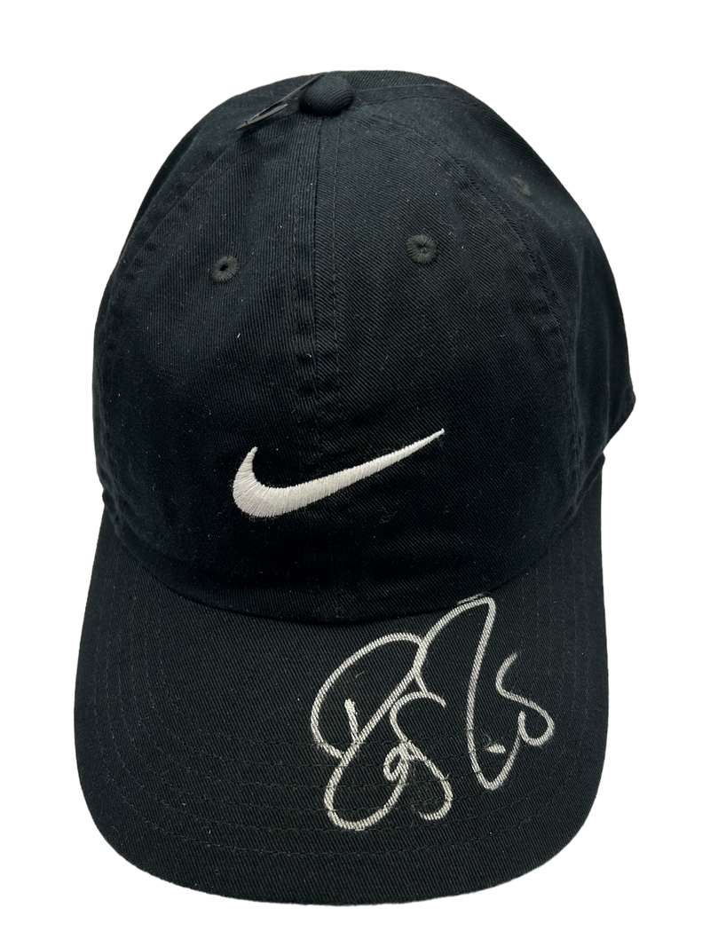 ROGER FEDERER SIGNED BLACK NIKE TENNIS CAP WIMBLEDON (AFTAL COA)-2