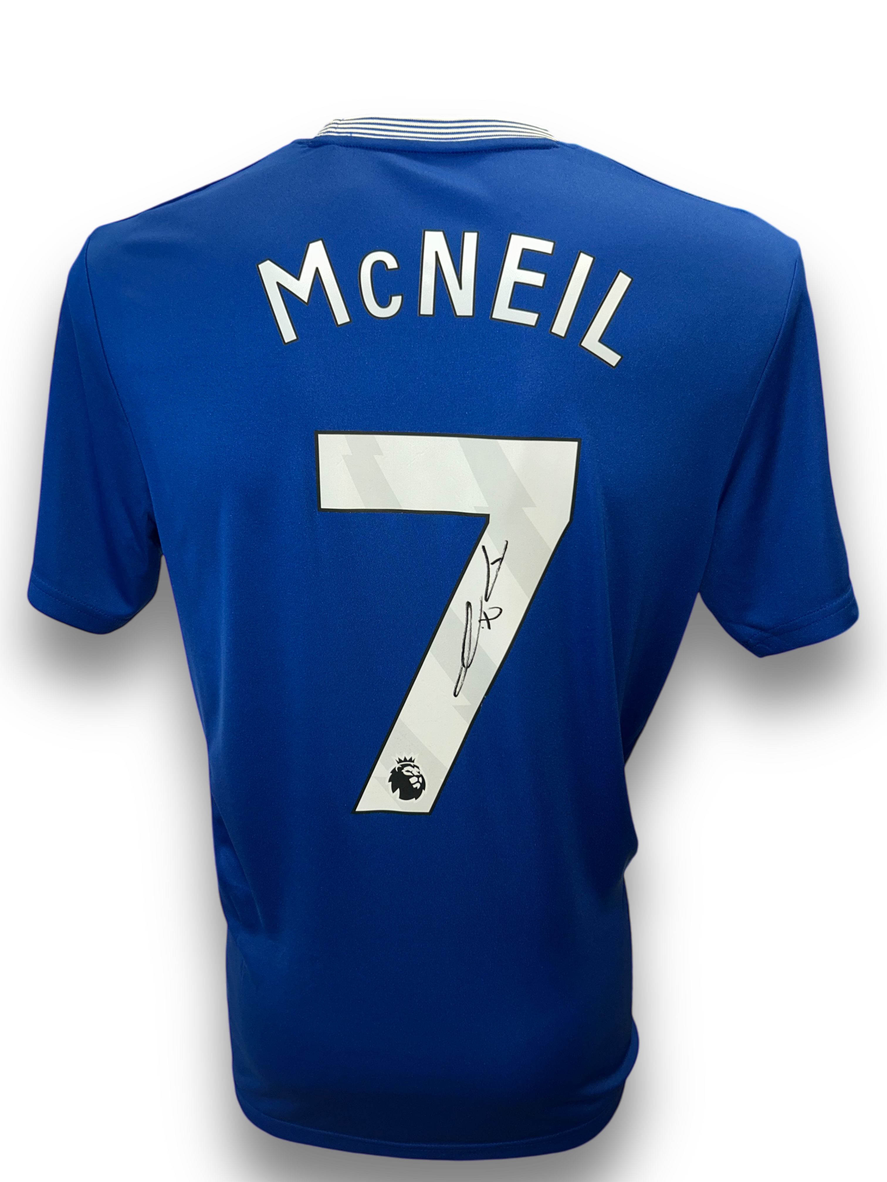 DWIGHT MCNEIL SIGNED EVERTON 2024/25 HOME SHIRT (AFTAL COA)