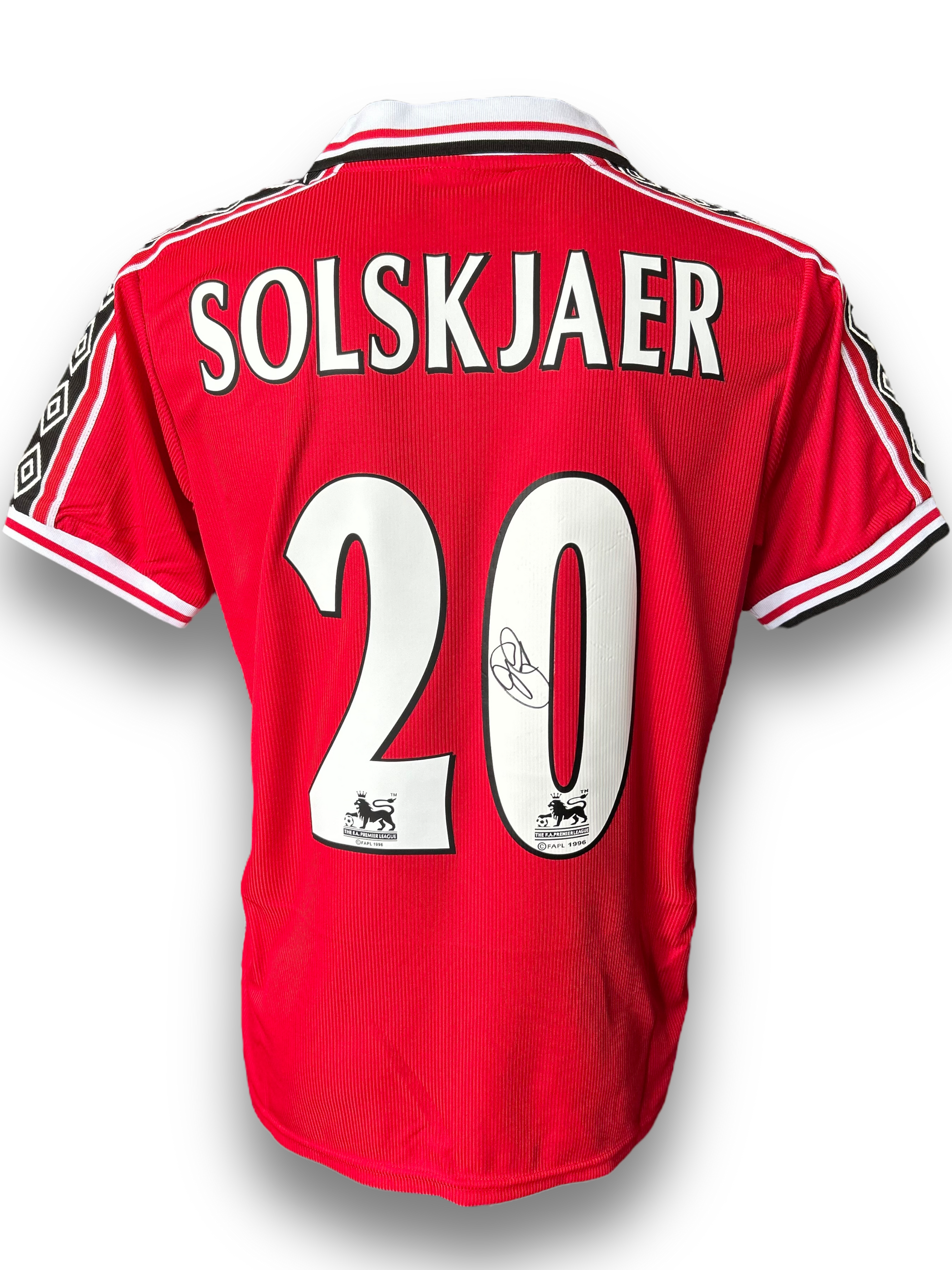 OLE GUNNER SOLSKJAER SIGNED 1999/20 MANCHESTER UTD HOME SHIRT (AFTAL COA)-1