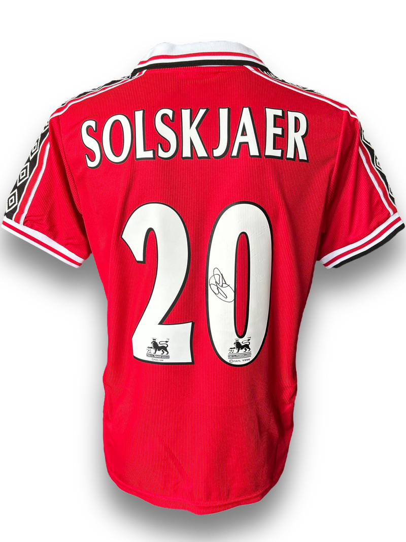 OLE GUNNER SOLSKJAER SIGNED 1999/20 MANCHESTER UTD HOME SHIRT (AFTAL COA)-1
