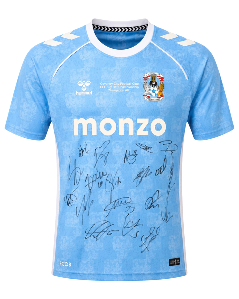 COVENTRY CITY FC 2025/26 CHAMPIONS SQUAD SIGNED HOME SHIRT (ACG CERT AG19062)-1