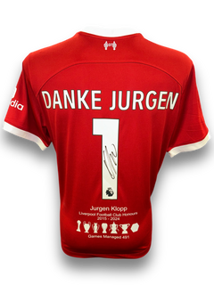 JURGEN KLOPP SIGNED 2023/24 LIVERPOOL FC 2015-24 HONOURS HOME SHIRT (AFTAL COA)-1
