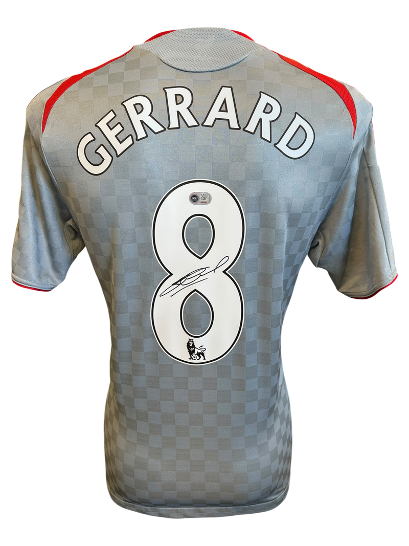 STEVEN GERRARD SIGNED LIVERPOOL FC 2008/09 AWAY SHIRT (ACG CERT AG135931)-1