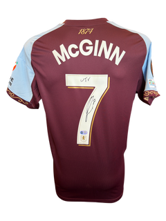 JOHN MCGINN SIGNED 25/26 ASTON VILLA HOME UEL SHIRT (ACG CERT AG19078)-1