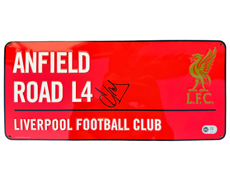 ANDONI IRAOLA SIGNED LIVERPOOL FC ANFIELD STREET SIGN (ACG CERT AG135884)-1