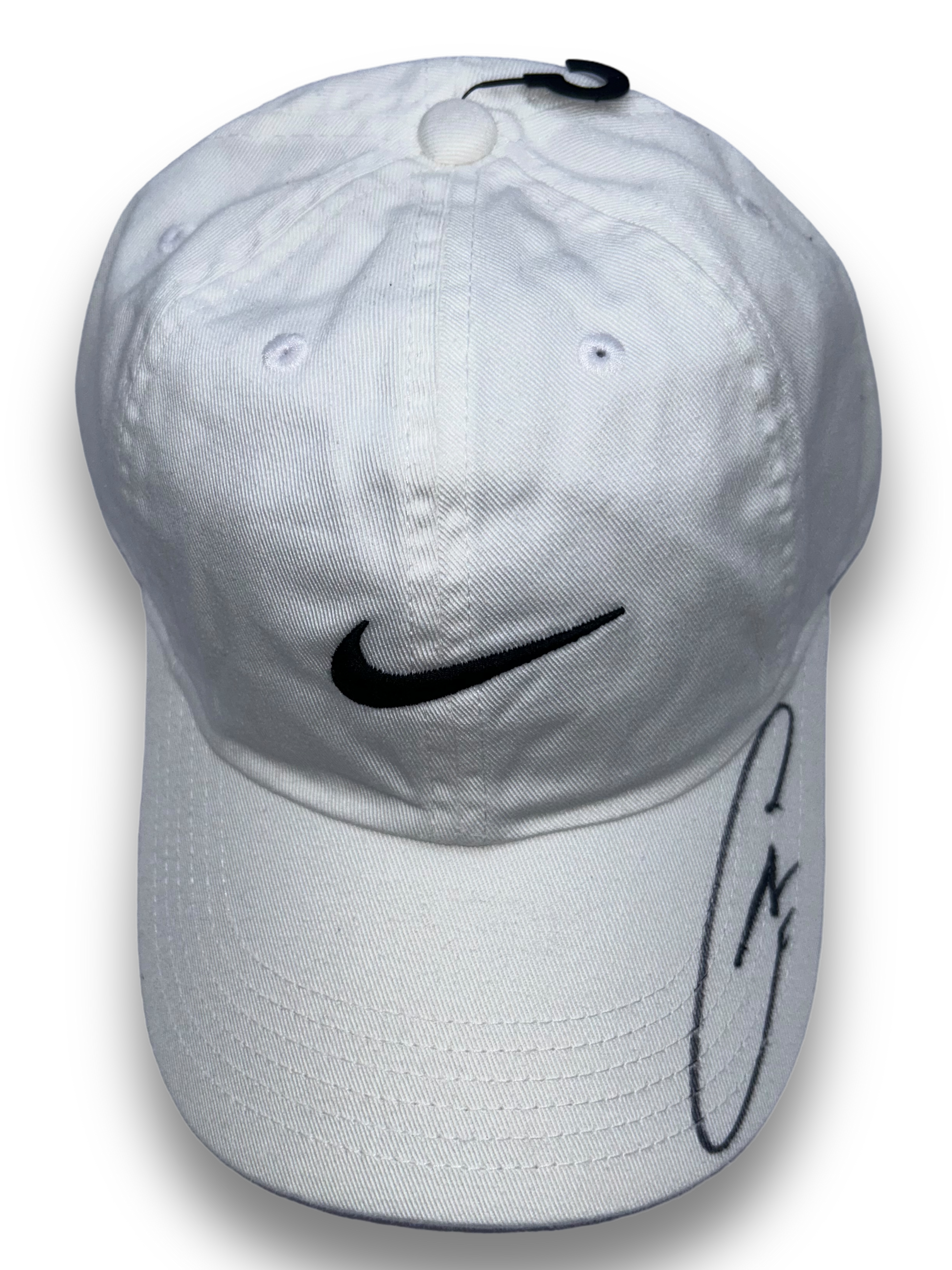CARLOS ALCARAZ SIGNED WHITE NIKE TENNIS CAP WIMBLEDON (ACG CERT AG17611)-3