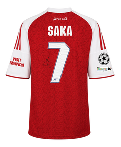 BUKAYO SAKA SIGNED ARSENAL FC 2025/26 HOME UCL SHIRT (ACG CERT AG19070)-1