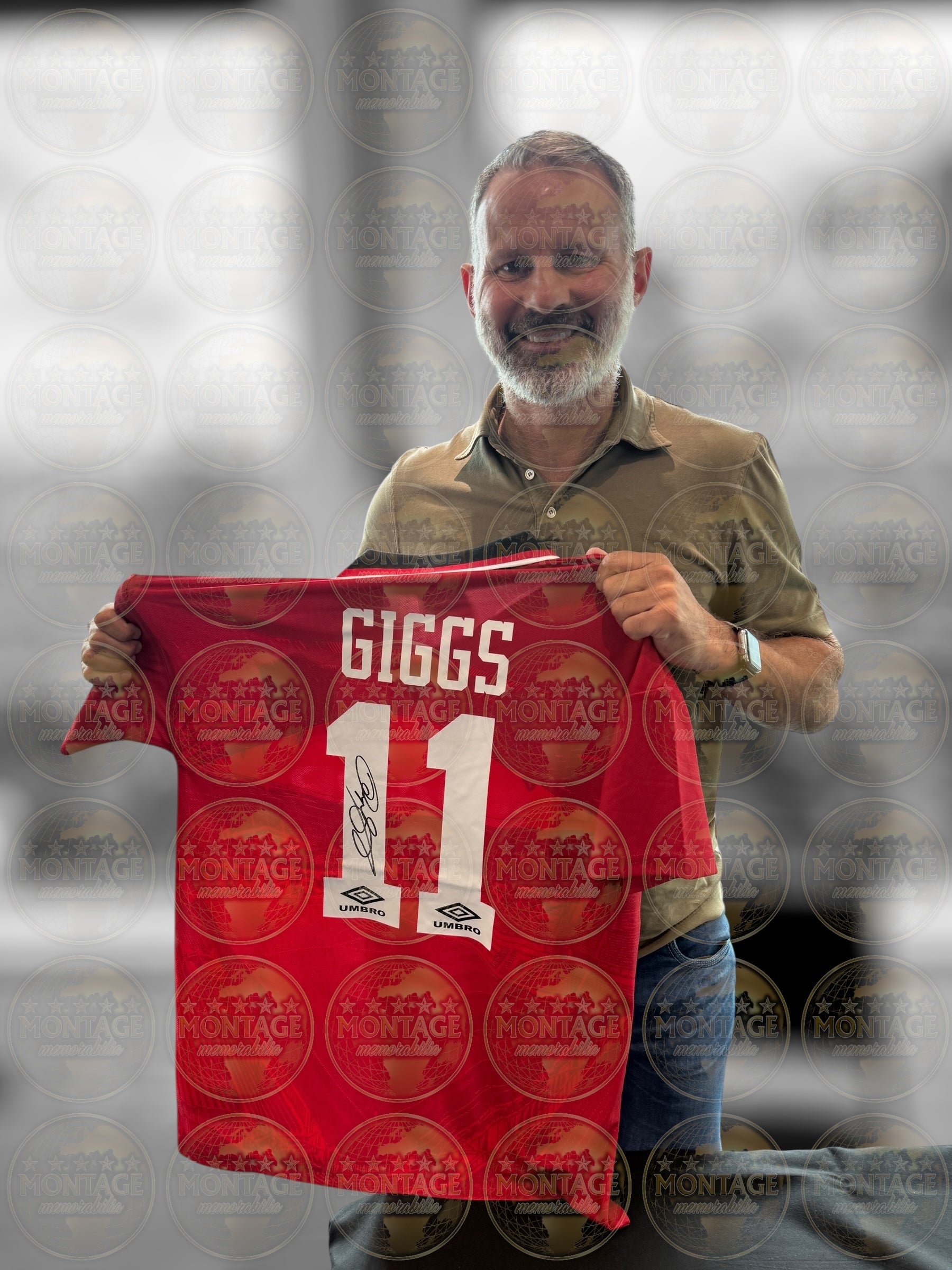RYAN GIGGS SIGNED MANCHESTER UNITED 1994/96 HOME SHIRT (ACG CERT AG16608)
