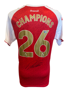 DECLAN RICE SIGNED ARSENAL CHAMPIONS 25/26 HOME SHIRT (ACG CERT AG19181)-1