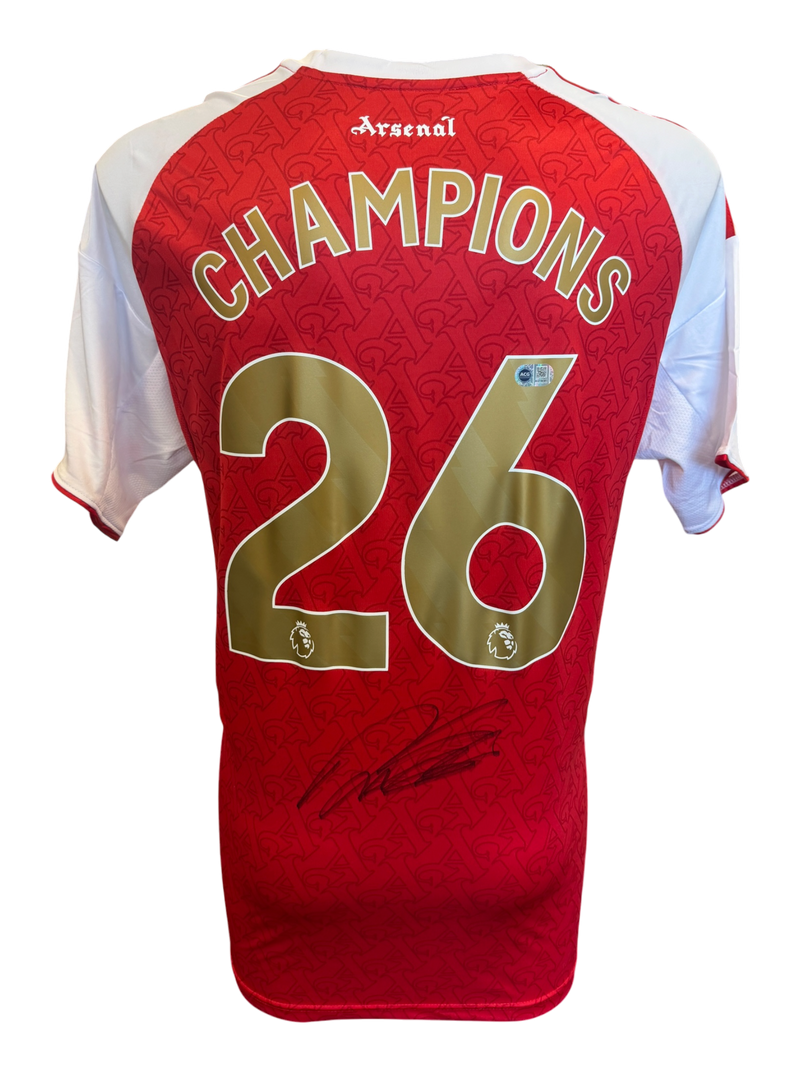 DECLAN RICE SIGNED ARSENAL CHAMPIONS 25/26 HOME SHIRT (ACG CERT AG19181)-1