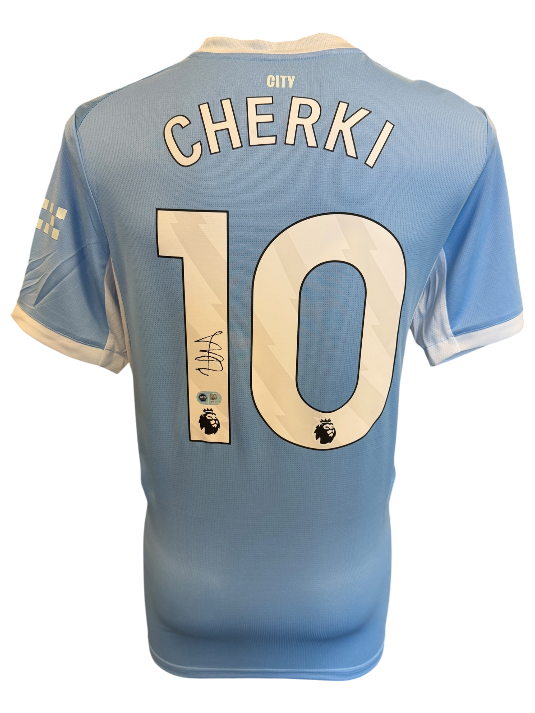 RAYAN CHERKI SIGNED MANCHESTER CITY FC 2026/27 HOME SHIRT (ACG CERT AG19187)-1