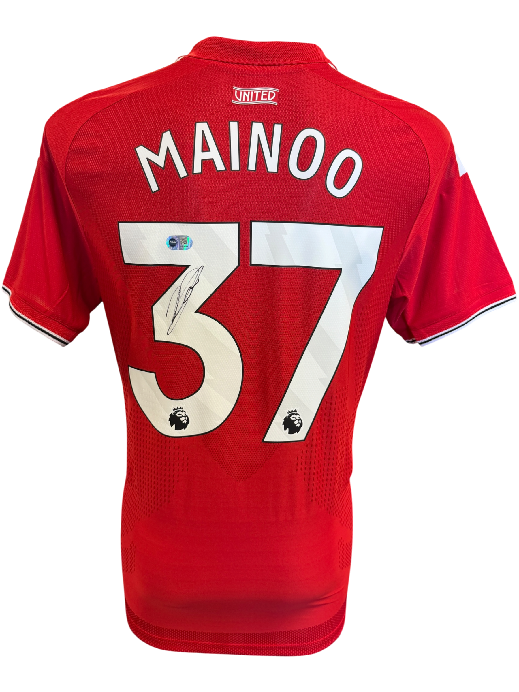 KOBBIE MAINOO SIGNED 2026/27 MANCHESTER UTD HOME SHIRT (ACG CERT AG19195)-1