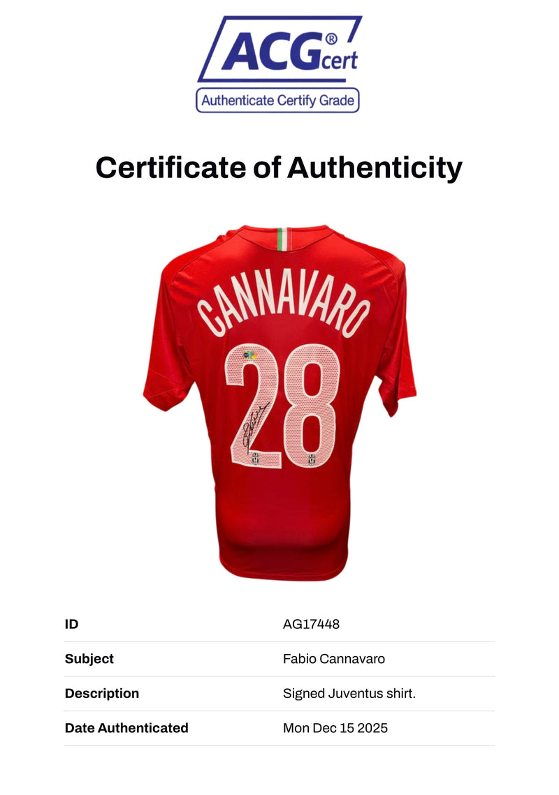 FABIO CANNAVARO SIGNED JUVENTUS 2005/06 THIRD SHIRT (ACG CERT AG17448)-4
