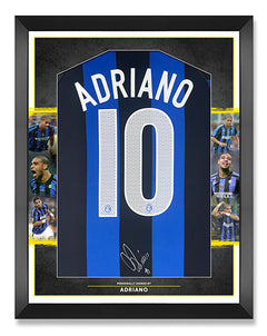 ADRIANO SIGNED & FRAMED INTER MILAN 2004/05 HOME SHIRT (ACG CERT)-1