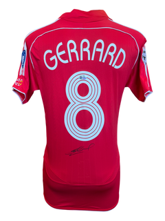 STEVEN GERRARD SIGNED LIVERPOOL FC 2007/08 HOME SHIRT (ACG CERT AG19210)-1